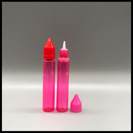 Cina Slim Pink PET Plastik 30ml Unicorn Botol Label Untuk E Liquid Dropper pemasok