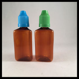 Cina Amber 30ml Botol Plastik PET E Cair, Bentuk Segitiga Vapor Liquid pemasok