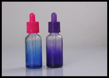 Cina 30ml Biru Ungu warna gradien kaca Botol Penetes Botol Minyak Esensial pemasok