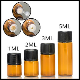 Cina Botol Kaca Minyak Esensial Ukuran Mini Cap Normal Untuk Serum / Parfum 1ml 2ml 3ml 5ml pemasok