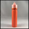 Botol Penetes Plastik Oranye Kecil, Botol Unicorn Tetes Khusus 60ml pemasok