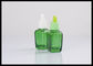 Botol Penetes Kaca Minyak Esensial 30ml Botol Kosmetik Amber Square Green pemasok