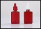 Square 30ml Botol Kaca Merah E Botol Penetes Cairan Botol Minyak Esensial pemasok