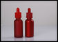 Botol Kaca Minyak Esensial Mini Sablon Merah Buram Topi Pengaman pemasok