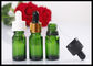 Standar Tinggi 10ml Botol Penetes Kaca Kecil Hijau Untuk Minyak Esensial pemasok