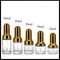 Botol Penetes Kaca Bening Mudah Dibawa Dengan Tutup Tutup Tekan Emas / Perak pemasok