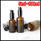 Botol Penetes Kaca Minyak Esensial Warna Coklat Pompa Hitam Untuk Lotion Kosmetik pemasok