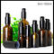Botol Penetes Kaca Minyak Esensial Warna Coklat Pompa Hitam Untuk Lotion Kosmetik pemasok