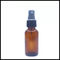 Brown Amber Glass Semprot Botol Kosmetik Black Cap Color Untuk Minyak Atsiri pemasok