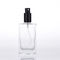 Botol Semprot Parfum Kaca Persegi Datar Pompa Metalik Kapasitas 50ml Dapat Diisi Ulang pemasok