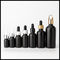 Botol Kaca Minyak Esensial Warna Hitam Buram Kemasan Kosmetik Bentuk Bulat pemasok