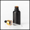 Botol Kaca Minyak Esensial Warna Hitam Buram Kemasan Kosmetik Bentuk Bulat pemasok